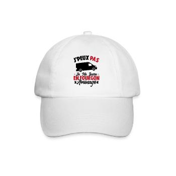 J'peux pas j'me barre en fourgon aménagé - Casquette classique - blanc/blanc - Devant