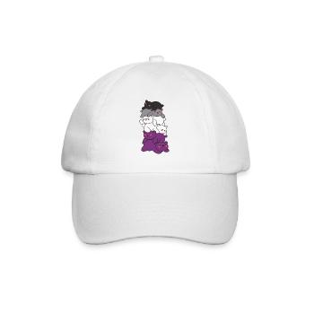 Asexual Flag Pride LGBTQ Bear cute animals - Baseballkappe - Weiß/Weiß - Vorne
