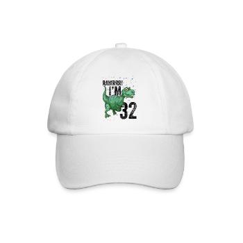 Rawrrr J’ai 32 ans Drôle d’anniversaire - Casquette classique - blanc/blanc - Devant