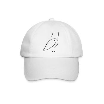 Owl Line Art - Minimaliste - Casquette classique - blanc/blanc - Devant