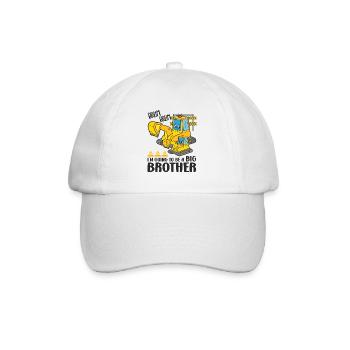 Promoted to Big Brother Excavator I'm Going To Be - Baseballkappe - Weiß/Weiß - Vorne