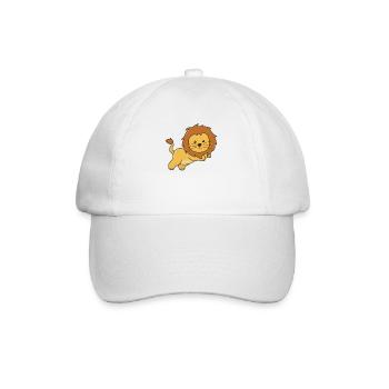 Lion mignon animaux pour les enfants Roi Lion - Casquette classique - blanc/blanc - Devant