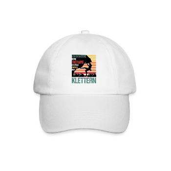 Ich Brauche Keine Therapie Bouldern Kletterer Fels - Baseballkappe - Weiß/Weiß - Vorne