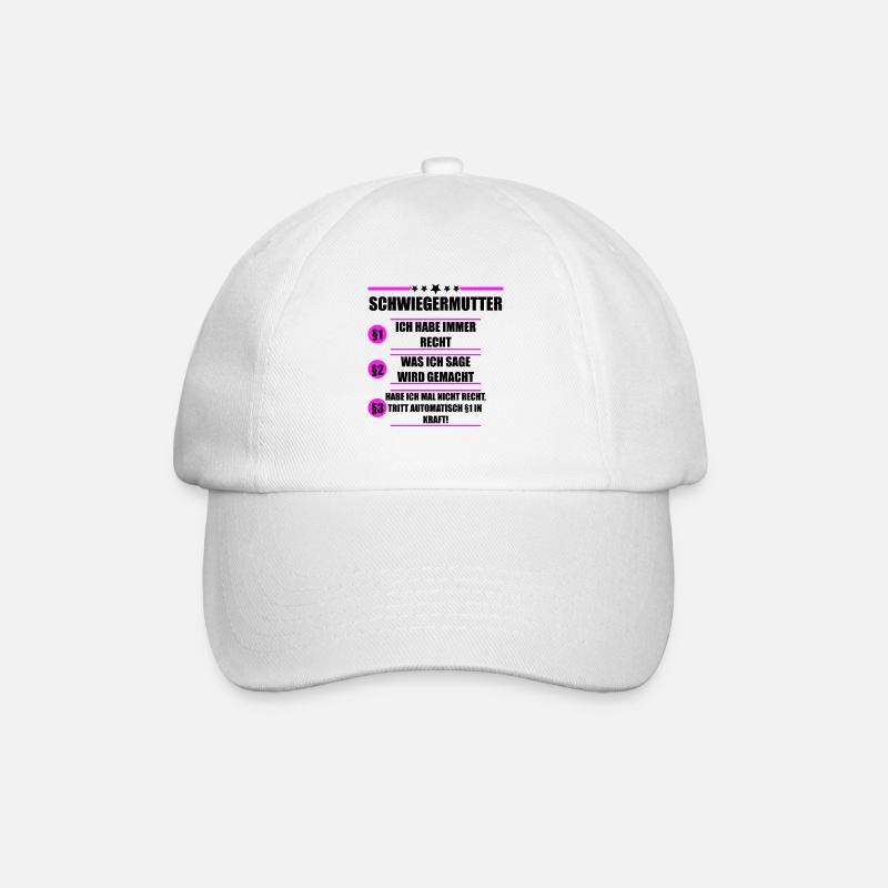 Schwiegermutter Schwiegereltern Schwiegermama - Baseballkappe - Weiß/Weiß