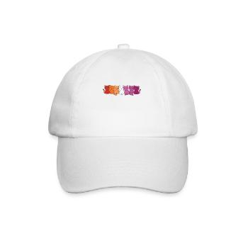Lesbian Flag Gay Pride LGBTQ Katzen süße Katze - Baseballkappe - Weiß/Weiß - Vorne