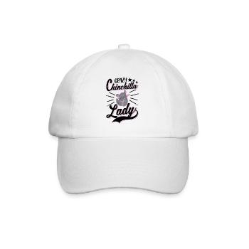 Crazy Chinchilla lady - Baseballkappe - Weiß/Weiß - Vorne