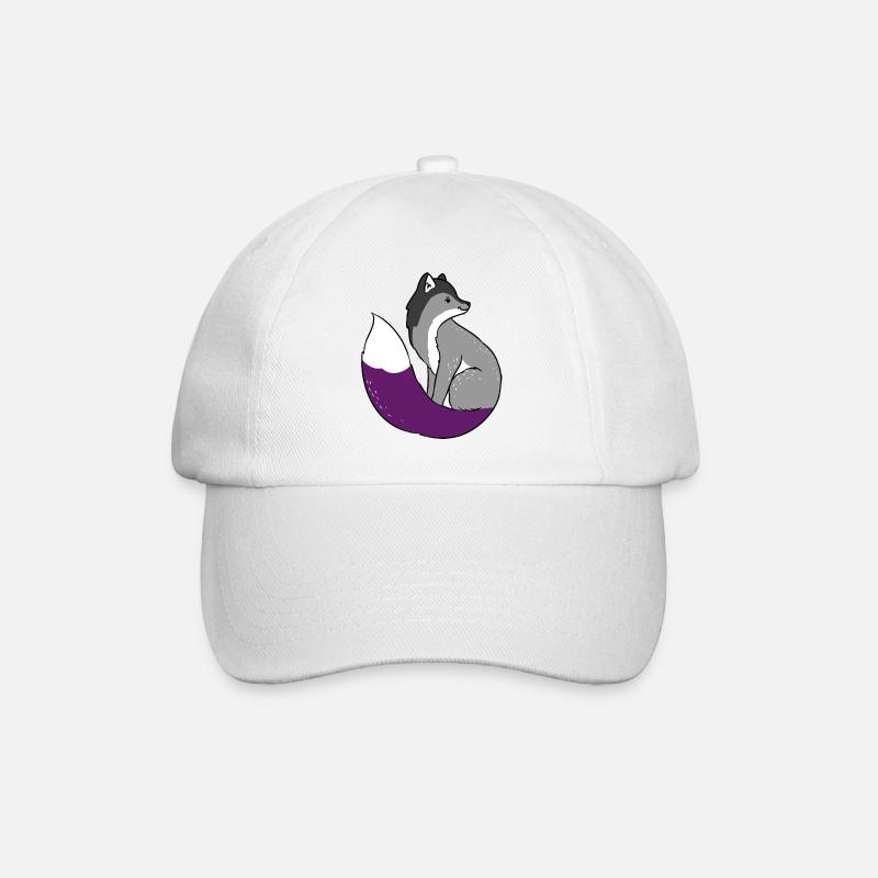 Ace Pride Fuchs Asexual - Baseballkappe - Weiß/Weiß