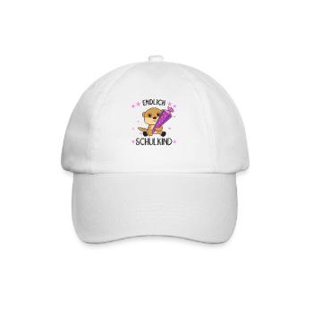 Erdmännchen Schule Einschulung Kita 2021 Schulkind - Baseballkappe - Weiß/Weiß - Vorne