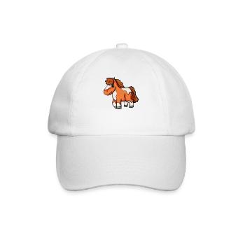 Cheval poney Shetland - Casquette classique - blanc/blanc - Devant