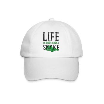 Snake Serpent Vintage Life Is - Baseball Cap - white/white - Front