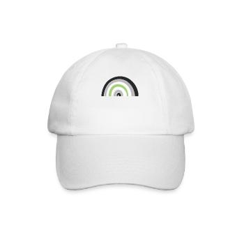 Flag - LGBTQIA Rainbow Agender - Baseball Cap - white/white - Front