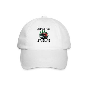 Je Peux Pas J'ai Quad - Casquette classique - blanc/blanc - Devant