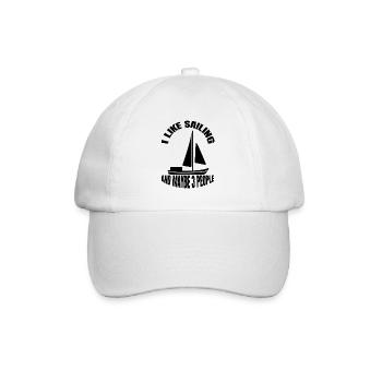 Sailing Ship Sailing Sailor Captain Sail Boat - Baseball Cap - white/white - Front