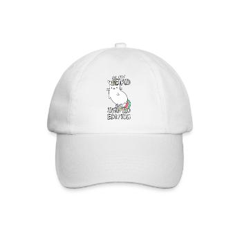 Kittycorn Cartoon Unicorn Cat - Édition Limitée - Casquette classique - blanc/blanc - Devant