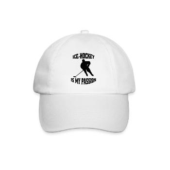 Eishockey Geschenk Eishockeyteam Wintersport - Baseballkappe - Weiß/Weiß - Vorne