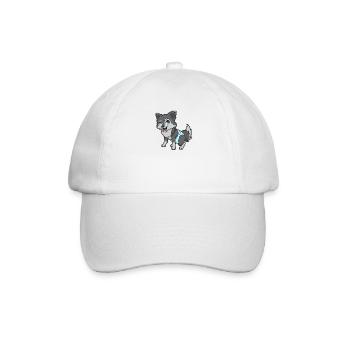 Kawaii Baby Hund - Baseballkappe - Weiß/Weiß - Vorne