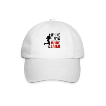 Marathon Runners Running Half Marathon Wine - Baseball Cap - white/white - Front