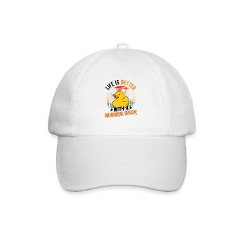 La vie est meilleure avec un Rubber Duck Gummiente - Casquette classique - blanc/blanc - Devant