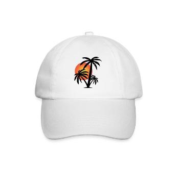 Palmen - Baseballkappe - Weiß/Weiß - Vorne