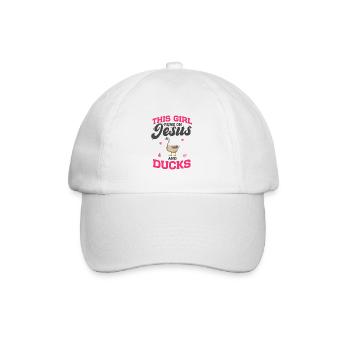 Amateurs de canards Cette fille court sur Jésus et les canards - Casquette classique - blanc/blanc - Devant