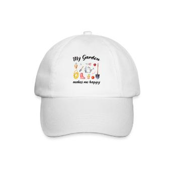 Garten Spruch Gärtner Hobbygärtner Geschenkidee - Baseballkappe - Weiß/Weiß - Vorne