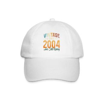 2004 Année de naissance Anniversaire Année de construction Millésime - Casquette classique - blanc/blanc - Devant