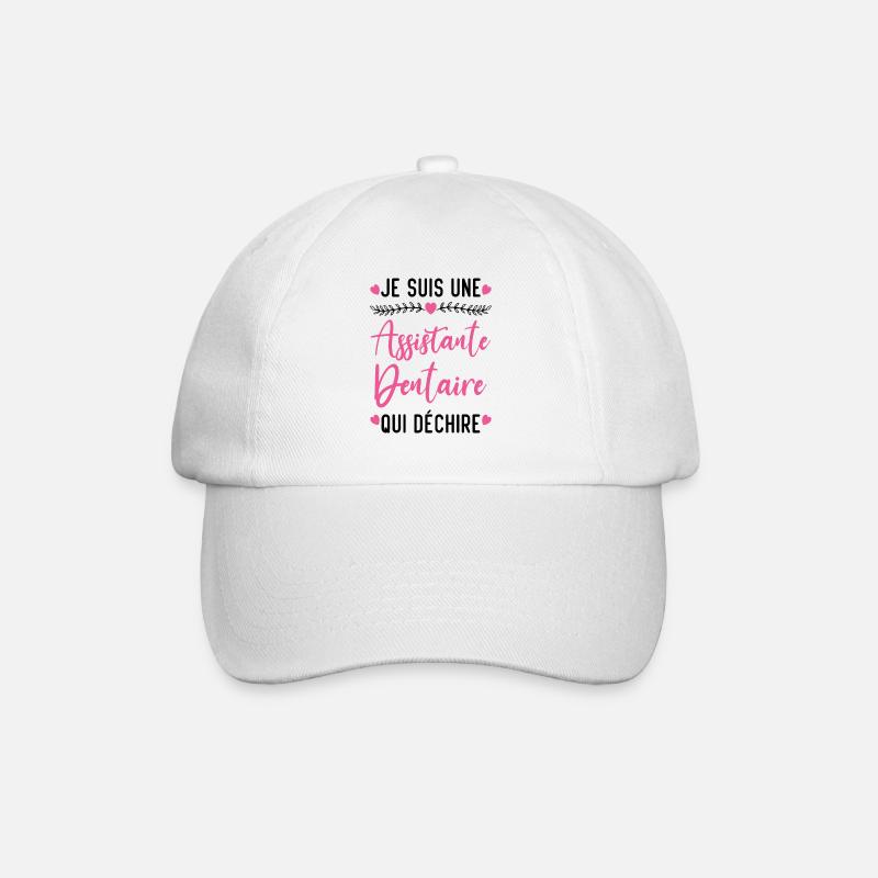 Je suis Assistante Dentaire qui Déchire - Casquette classique - blanc/blanc