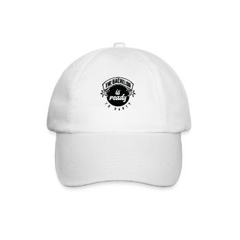 Junggeselle Trinken Schnaps Junggesellenabschied - Baseballkappe - Weiß/Weiß - Vorne