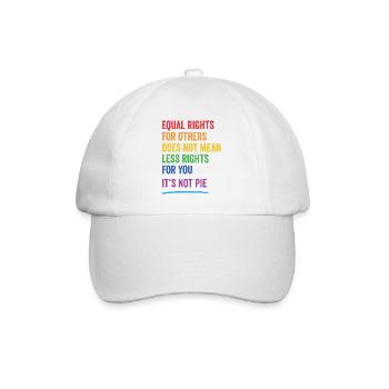 LGBT - Égalité des droits pour autrui - Casquette classique - blanc/blanc - Devant