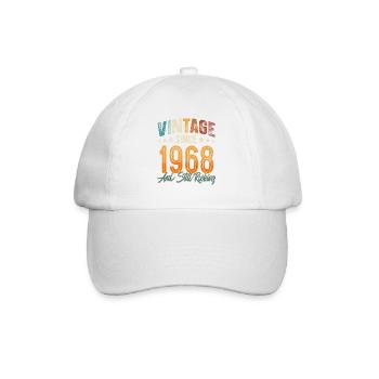 1968 Année de naissance Anniversaire Année de construction Millésime - Casquette classique - blanc/blanc - Devant