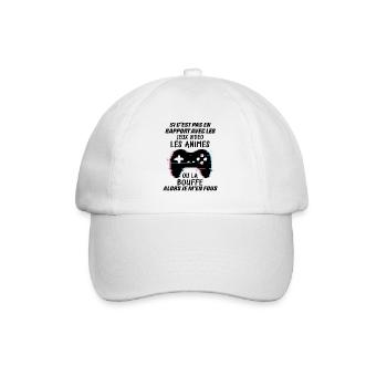 Si C'est Pas En Rapport Avec Les Mangas Jeux Vidéo - Casquette classique - blanc/blanc - Devant