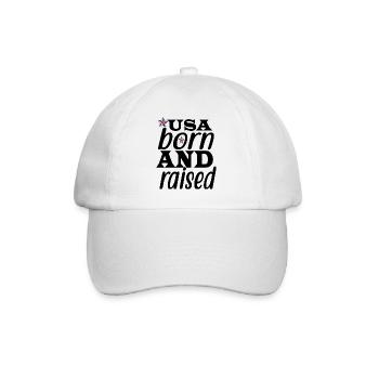 Usa né et élevé le 4 juillet - Casquette classique - blanc/blanc - Devant