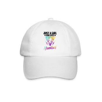 Girl who loves handball player sports game - Baseball Cap - white/white - Front