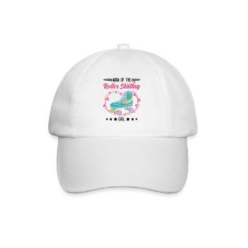 Roller Skate Girl Mama Figure Skating - Baseball Cap - white/white - Front