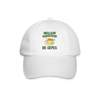 Meilleur Ramasseur De Cèpes Champignon Cadeau Cèpe - Casquette classique - blanc/blanc - Devant