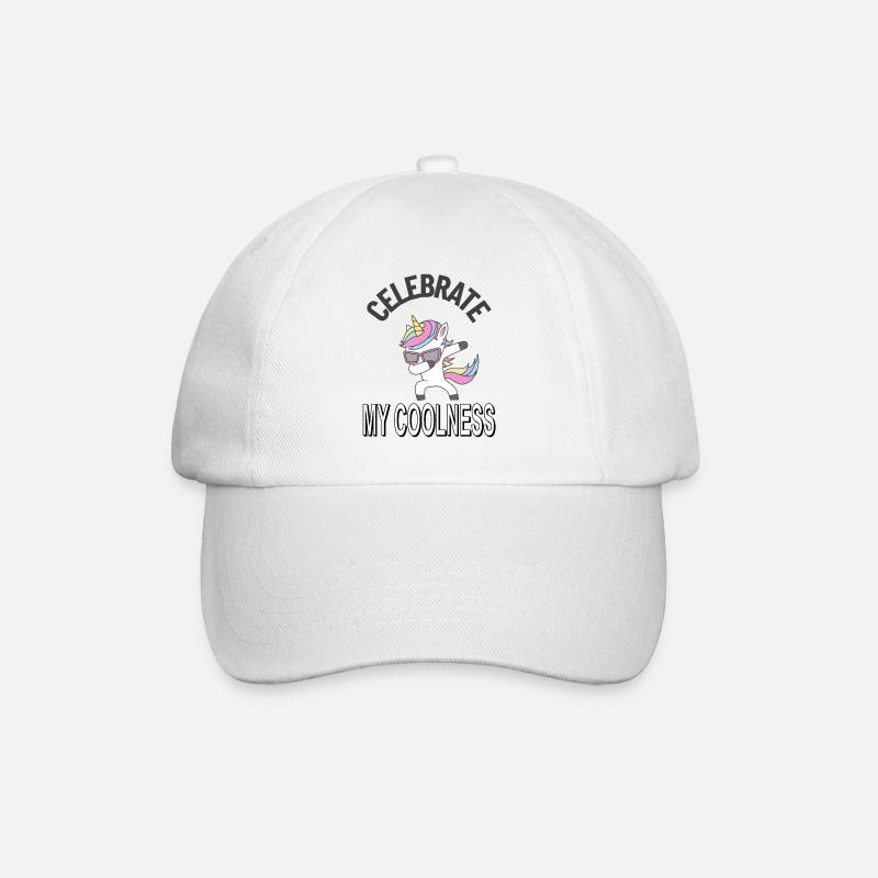Einhorn mythisch Märchen Fee Pony Pink Geschenk - Baseballkappe - Weiß/Weiß