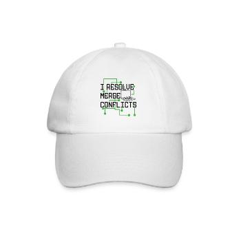I Resolve Merge Conflicts Coder Software Developer - Baseballkappe - Weiß/Weiß - Vorne