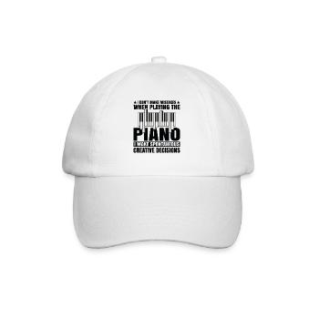 Musique Piano Instrument De Musique Idée Cadeau Dj - Casquette classique - blanc/blanc - Devant