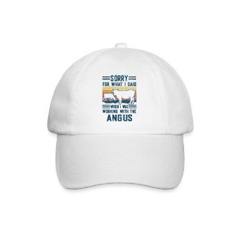 Désolé pour ce que j’ai dit, Angus - Casquette classique - blanc/blanc - Devant