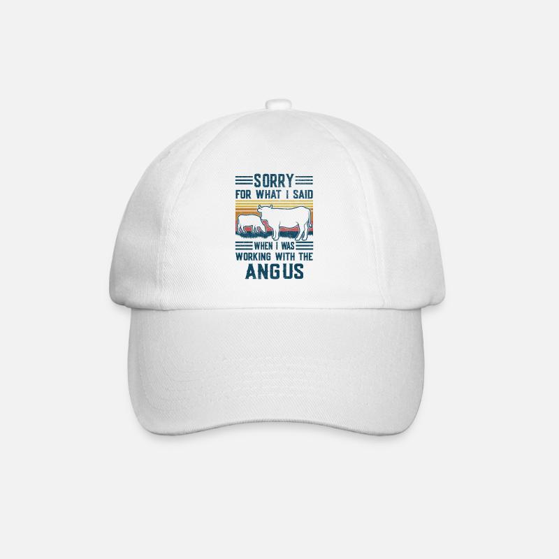 Désolé pour ce que j’ai dit, Angus - Casquette classique - blanc/blanc