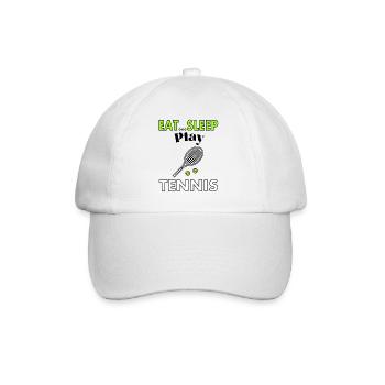 Tennis Play Tennis Player Tennis Game Gift - Baseball Cap - white/white - Front