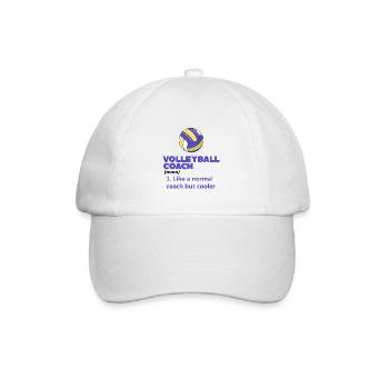 Volleyball Coach Definition - Baseballkappe - Weiß/Weiß - Vorne