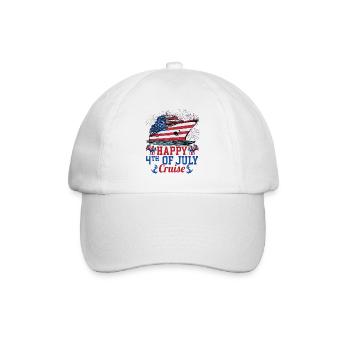 Happy 4th Of July Cruising USA Flag - Baseball Cap - white/white - Front