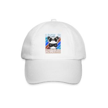 Comme un patron - Cool Cartoon Panda Bear Saying - Casquette classique - blanc/blanc - Devant