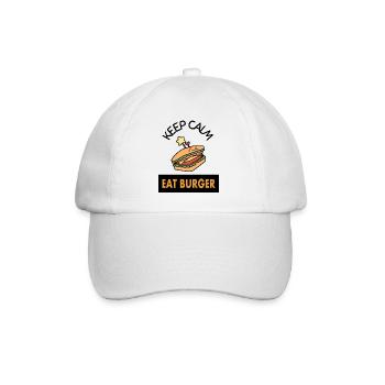 Fast food hamburgers eat burger gift idea - Baseball Cap - white/white - Front