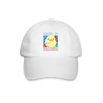 Comme un patron - Ente mit Messer Duck with Knife Meme - Casquette classique - blanc/blanc - Devant