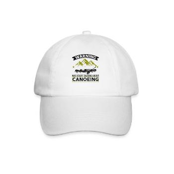 Canoe Canoeing Vintage Warning May - Baseball Cap - white/white - Front