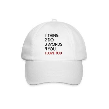 quotes liebe Spruch Valentinstag love Schrift - Baseballkappe - Weiß/Weiß - Vorne