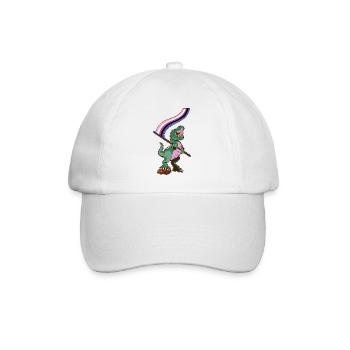 LGBTQ Flag - Dinosaur Sexual Fluid - Baseball Cap - white/white - Front