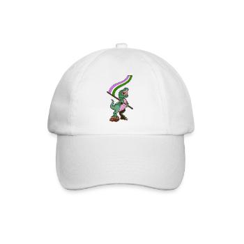 Drapeau LGBTQ - Dinosaur Genderqueer - Casquette classique - blanc/blanc - Devant